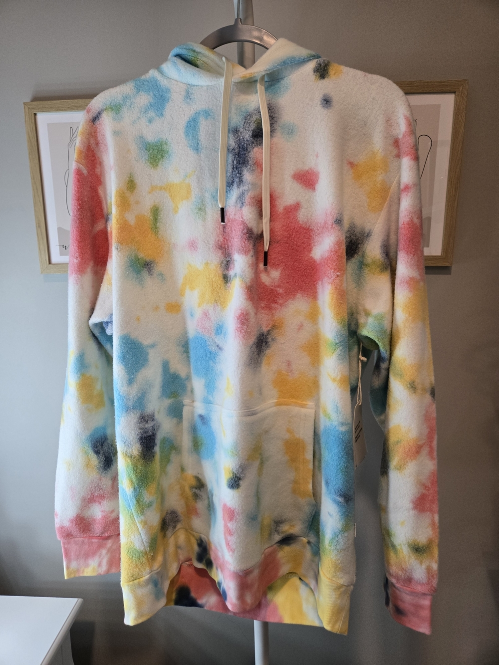 Multicolor Tie-Dye Plush Hoodie